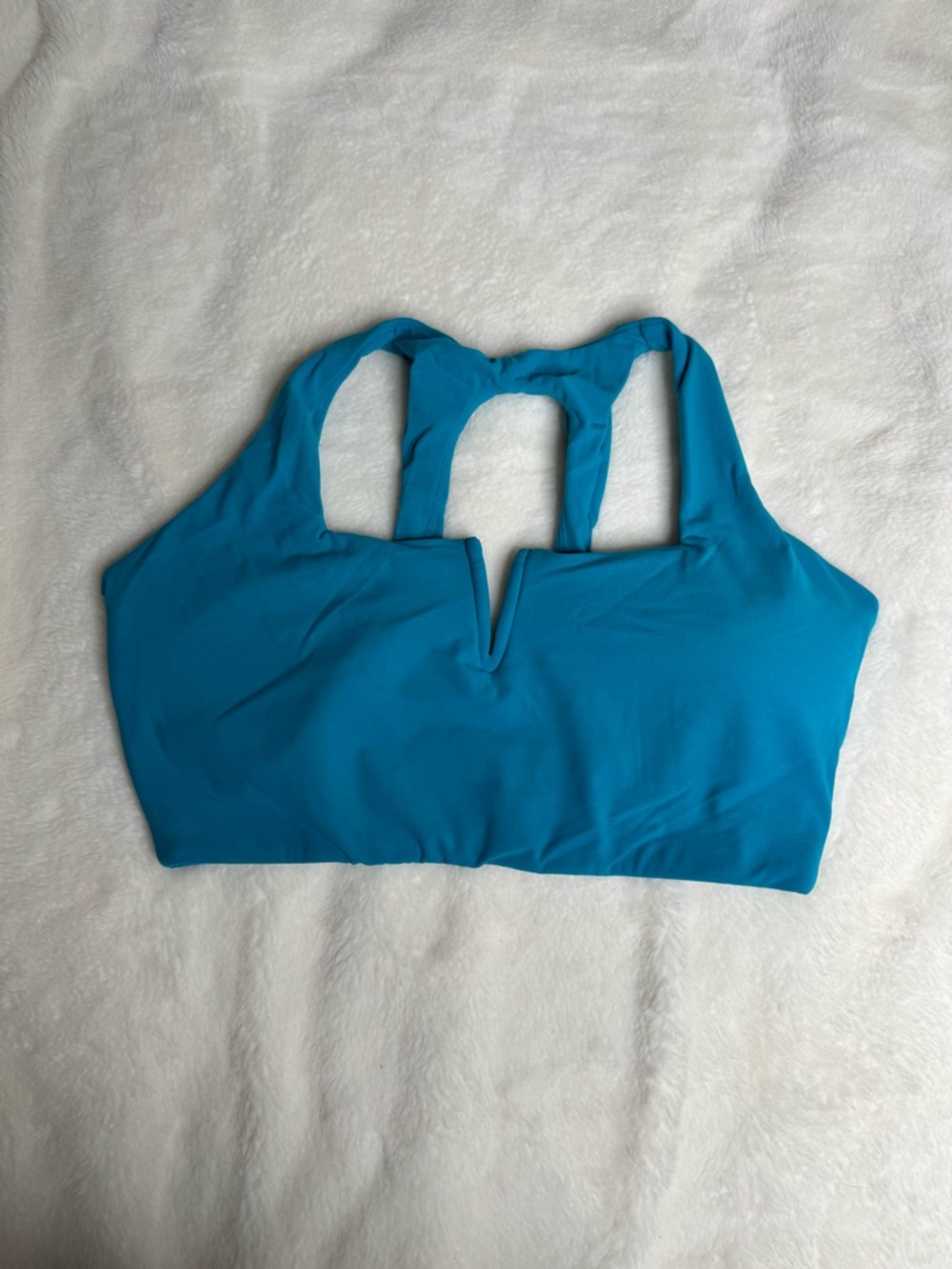 BuffBunny Teal Blue V-Notch Sports Bra